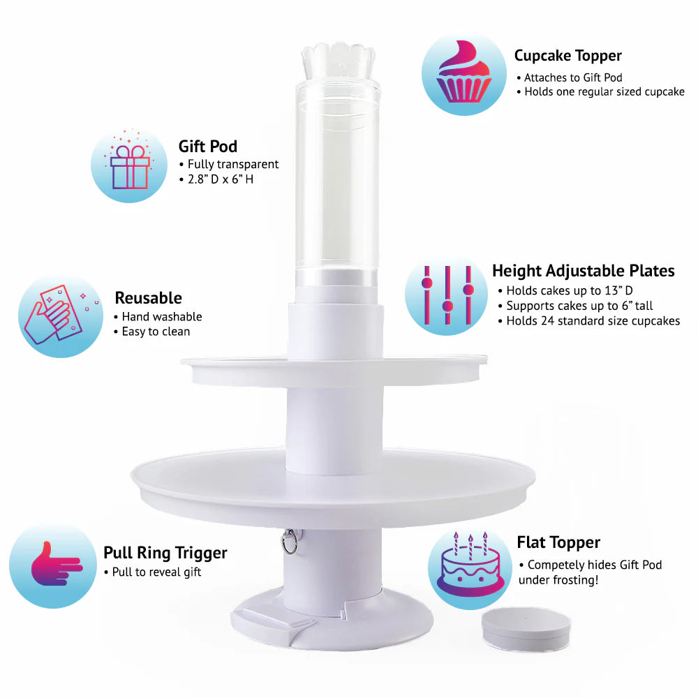 Popping Cake Stand + Cake Carrier